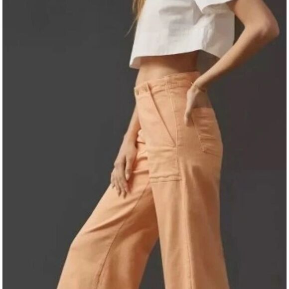 Pilcro Kit Cropped Wide-Leg Utility Trouser Jeans-GG2 - Picture 2 of 9